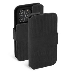 Kaitseümbris kaanega Leather PhoneWallet, Apple iPhone 13 Pro, naturaalsest nahast, must, Krusell