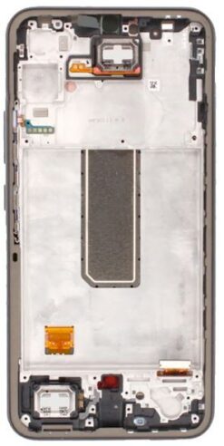 LCD screen Samsung A346 A34 5G 2023 with touch screen and frame Silver original (service pack)