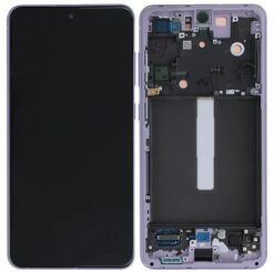 LCD screen Samsung G990 S21 FE 5G with touch screen and frame Lavender original (service pack)