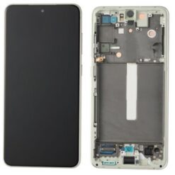 LCD screen Samsung G990 S21 FE 5G with touch screen and frame Olive original (service pack)