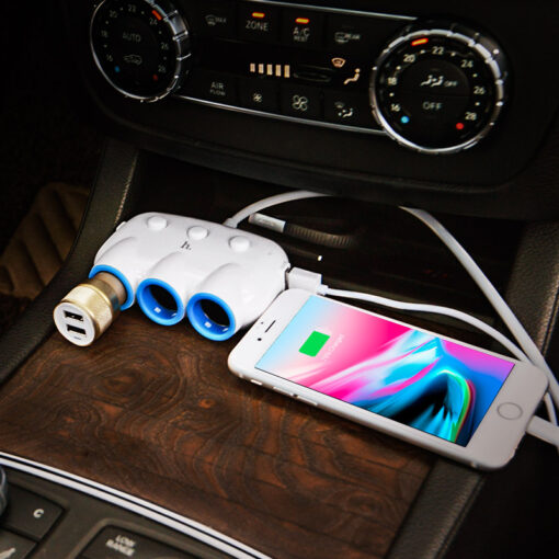 Laadija-rummu auto Hoco C1 koos 2 USB pistikuga ja kolm (3.1A) pistikuga - Image 3