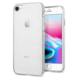 Kaitseümbris Liquid Crystal Glitter, Apple iPhone 7 / 8 / SE (2020/2022), läbipaistev, sädelusega, Spigen