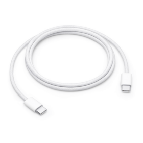 USB-kaabel USB-C otsik <-> USB-C otsik, 1m, 60W, valge, punutud kaabliga, Apple