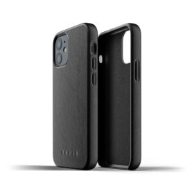 Kaitseümbris Apple iPhone 12 mini, naturaalsest nahast, must, Mujjo
