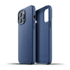 Kaitseümbris Apple iPhone 13 Pro Max, naturaalsest nahast, sinine, Mujjo
