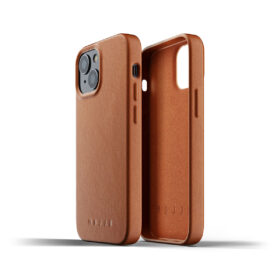 Kaitseümbris Apple iPhone 13 mini, naturaalsest nahast, helepruun, Mujjo