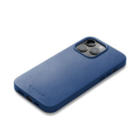 Kaitseümbris Apple iPhone 14 Pro Max, sinine, MagSafe, naturaalsest nahast, Mujjo