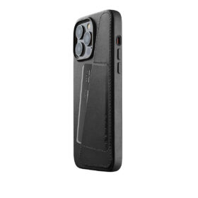 Kaitseümbris kaarditaskuga Apple iPhone 15 Plus / 14 Plus, must, MagSafe, naturaalsest nahast, Mujjo
