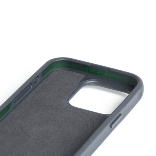 Kaitseümbris Shield Case, Apple iPhone 15 Pro, sinakashall, MagSafe, naturaalsest nahast tagaküljega, Mujjo - Image 11