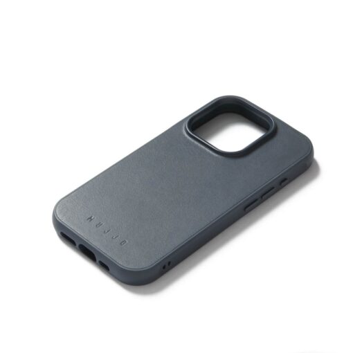 Kaitseümbris Shield Case, Apple iPhone 15 Pro, sinakashall, MagSafe, naturaalsest nahast tagaküljega, Mujjo - Image 4