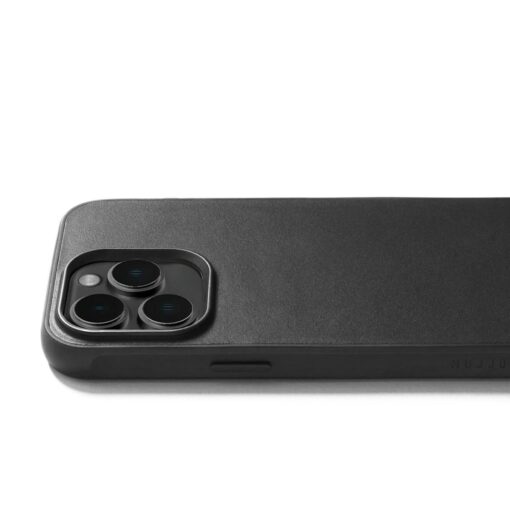 Kaitseümbris Shield Case, Apple iPhone 15 Pro Max, must, MagSafe, naturaalsest nahast tagaküljega, Mujjo - Image 4