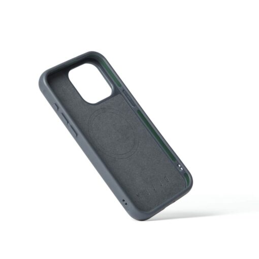 Kaitseümbris Shield Case, Apple iPhone 15 Pro Max, sinakashall, MagSafe, naturaalsest nahast tagaküljega, Mujjo - Image 13