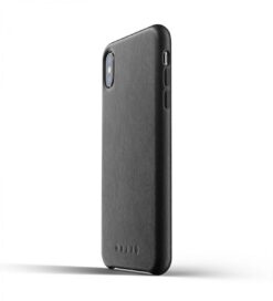 Kaitseümbris Apple iPhone Xs Max, naturaalsest nahast, must, Mujjo