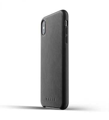 Kaitseümbris Apple iPhone Xs Max, naturaalsest nahast, must, Mujjo