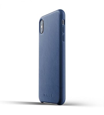 Kaitseümbris Apple iPhone Xs Max, naturaalsest nahast, sinine, Mujjo