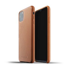Kaitseümbris Apple iPhone 11 Pro Max, naturaalsest nahast, helepruun, Mujjo