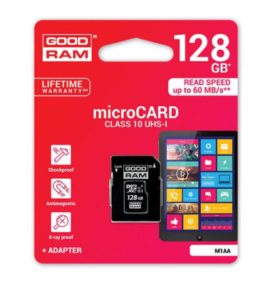 Mälukaart Goodram microSD 128Gb (class 10) + SD adapter