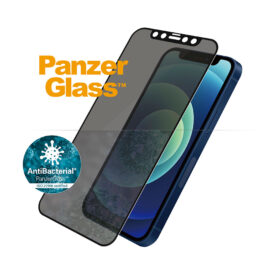 Kaitseklaas Apple iPhone 12 mini, ümbrisesõbralik, musta äärega, privaatsusfiltriga, PanzerGlass