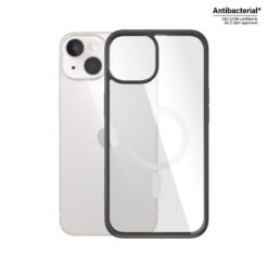 Kaitseümbris MagSafe ClearCase, Apple iPhone 14 / 13, klaasist tagaküljega, läbipaistev musta äärega, PanzerGlass