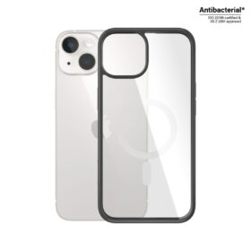 Kaitseümbris MagSafe ClearCase, Apple iPhone 14 / 13, klaasist tagaküljega, läbipaistev musta äärega, PanzerGlass