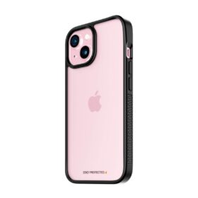 Kaitseümbris ClearCase D3O, Apple iPhone 15, läbipaistev musta äärega, klaasist tagaküljega, PanzerGlass