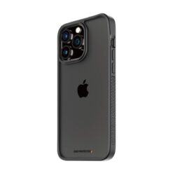 Kaitseümbris ClearCase D3O, Apple iPhone 15 Pro Max, läbipaistev musta äärega, klaasist tagaküljega, PanzerGlass