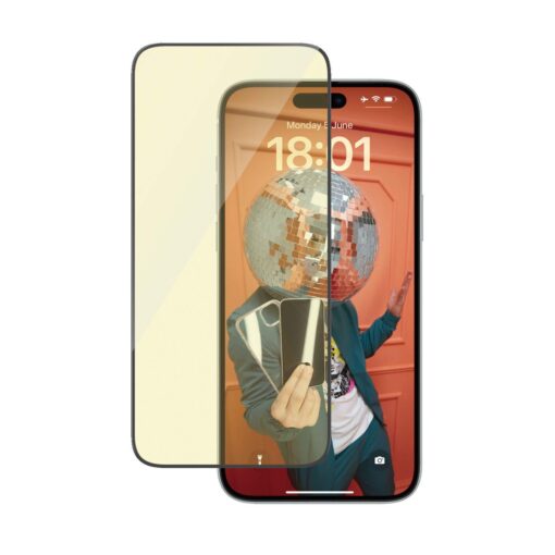 Kaitseklaas silmasõbralik Apple iPhone 15 Plus, peegeldumise ja sinise valguse vastane, Ultra-Wide Fit, PanzerGlass