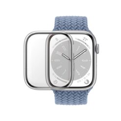 Kaitseklaas raamiga Apple Watch Series 9 / 8 / 7 (41mm), läbipaistva äärega, eemaldatav, D3O, PanzerGlass