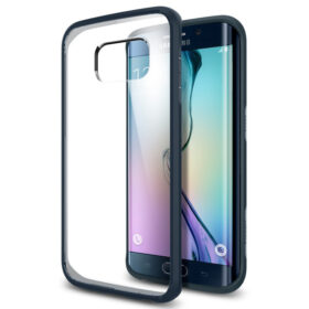 Kaitseümbris Ultra Hybrid, Samsung Galaxy S6 Edge, läbipaistev tumesinise äärega, Spigen