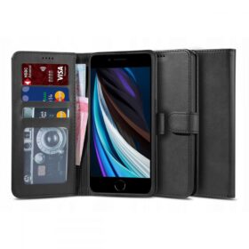 Kaitseümbris kaanega Wallet, Apple iPhone 7 / 8 / SE (2020/2022), must, Tech-Protect