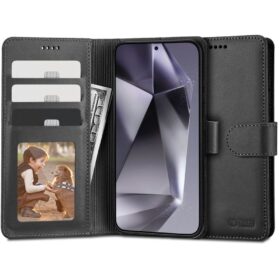 Kaitseümbris kaanega Wallet, Samsung Galaxy S24+, must, Tech-Protect