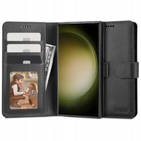 Kaitseümbris kaanega Wallet, Samsung Galaxy S23 Ultra, must, Tech-Protect