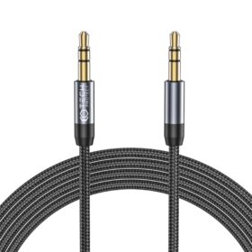 AUX kaabel 3.5mm otsik <-> 3.5mm otsik, 1m, must, Tech-Protect