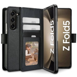 Kaitseümbris kaanega Wallet, Samsung Galaxy Z Fold5, must, Tech-Protect