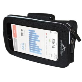 Spordikott käele, Wrister, Apple iPhone 12 mini / 13 mini / 6 / 7 / 8 / SE (2020/2022), S/M suurusega rihm, must, Armpocket