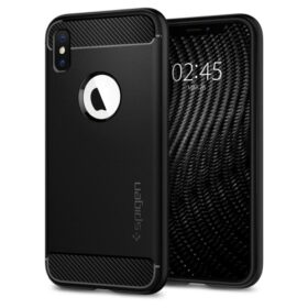 Kaitseümbris Rugged Armor, Apple iPhone X / Xs, must, Spigen