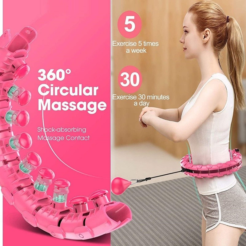 Masseeriv hularõngas Smart Hula Hoop HHP002 roosa - Image 4