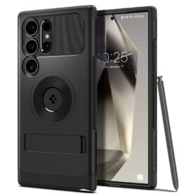 Kaitseümbris Slim Armor MagFit, Samsung Galaxy S24 Ultra, must, MagSafe magnetringiga, Spigen