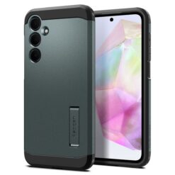 Kaitseümbris Tough Armor, Samsung Galaxy A35 5G, tumeroheline, Spigen