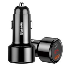 Car charger Baseus (CCMLC20C-01) (1xUSB; 1xUSB-C; 45W) black