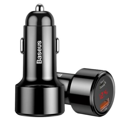 Car charger Baseus (CCMLC20C-01) (1xUSB; 1xUSB-C; 45W) black