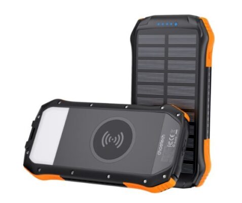 External battery POWER BANK CHOETECH Solar 10000mAh (2xUSB; 5W) black