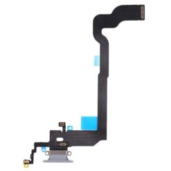 Flex for iPhone X for charging connector with microphone Silver original (used Grade A)
