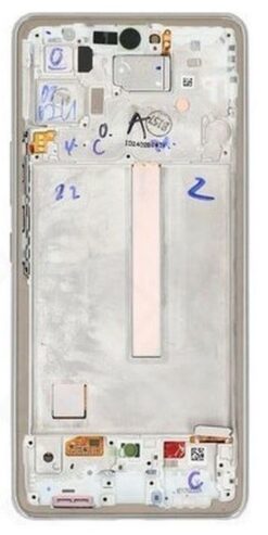 LCD screen Samsung A536 A53 5G 2022 with touch screen and frame Awesome White original (service pack)