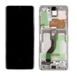 LCD screen Samsung G985F/G986F S20 Plus with touch screen and frame Cloud White original (service pack)