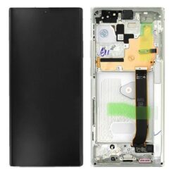 LCD screen Samsung N985/N986 Note 20 Ultra with touch screen and frame Mystic White original (service pack)
