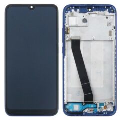 LCD screen Xiaomi Redmi 7 with touch screen and frame Blue original (service pack)