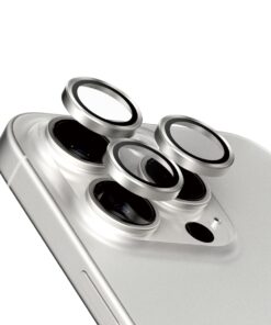 Tagakaamerate kaitseklaasid Hoops, Apple iPhone 15 Pro / 15 Pro Max, valge (White Titanium), PanzerGlass