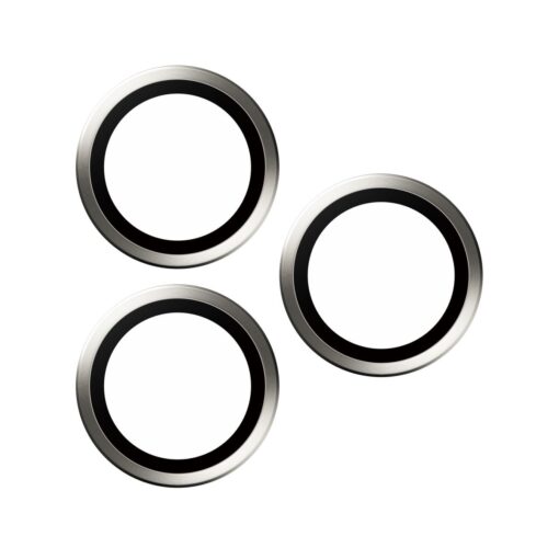Tagakaamerate kaitseklaasid Hoops, Apple iPhone 15 Pro / 15 Pro Max, valge (White Titanium), PanzerGlass - Image 4