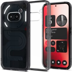 Kaitseümbris Ultra Hybrid, Nothing Phone (2a) / Nothing Phone (2a) Plus, läbipaistev tumehalli äärega, Spigen